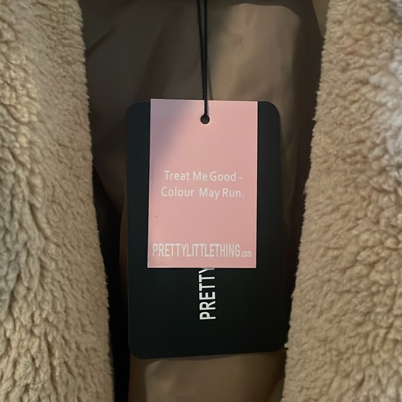 PLT - Camel Teddy Bear Borg Coat NWT - Picture 2 of 5